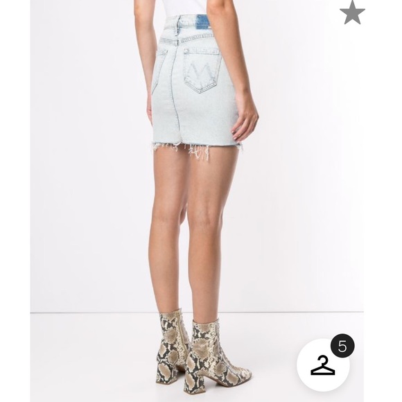 Mother denim faded Jean mini skirt NWT - Picture 2 of 7